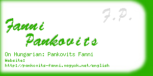 fanni pankovits business card